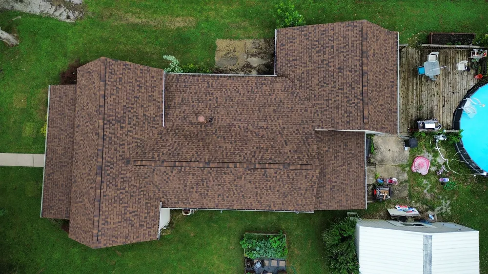Tear-off down to fresh decking before the new roof